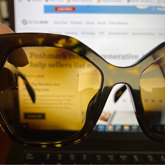 PRADA SPR 16R-F Brown Tortoise Sunglasses Butterfly Oversized - Picture 12 of 12